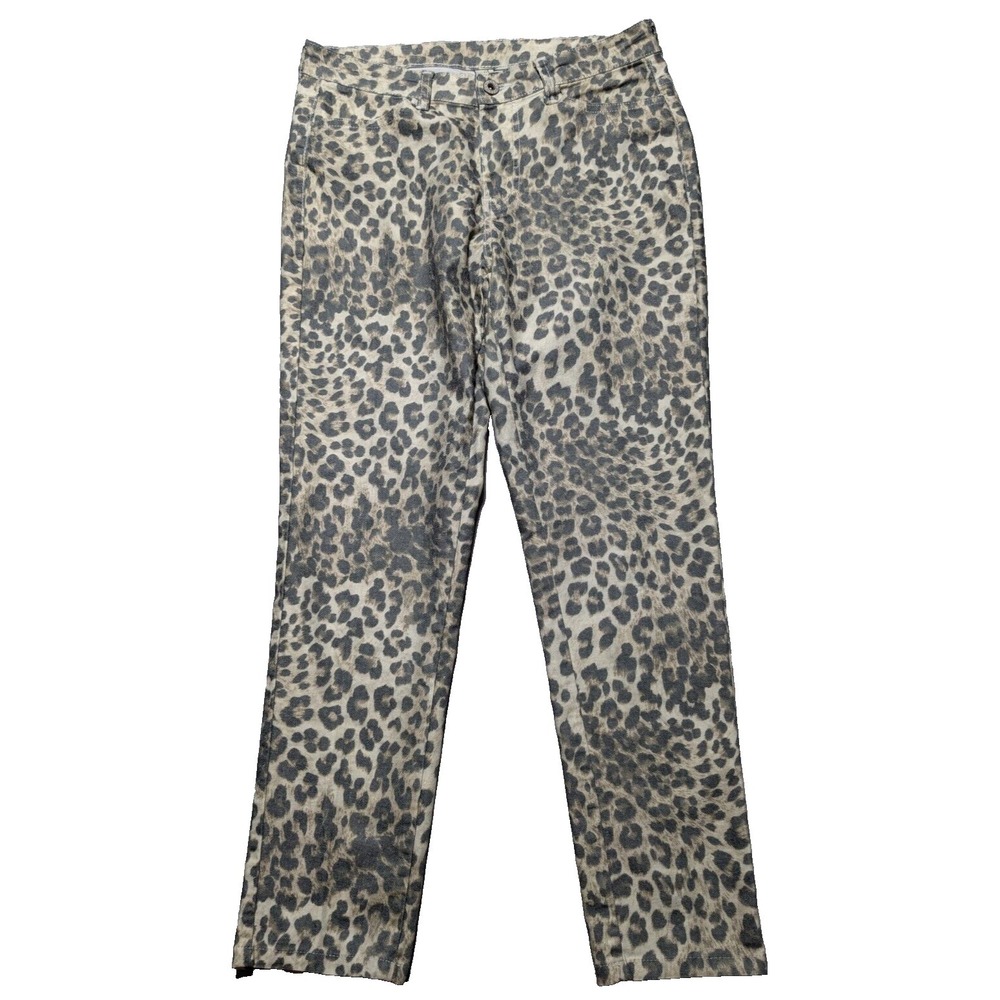 TEMPO PARIS DENIM Leopard‎ Print Women Medium Cotton Stretch Ankle Jeans